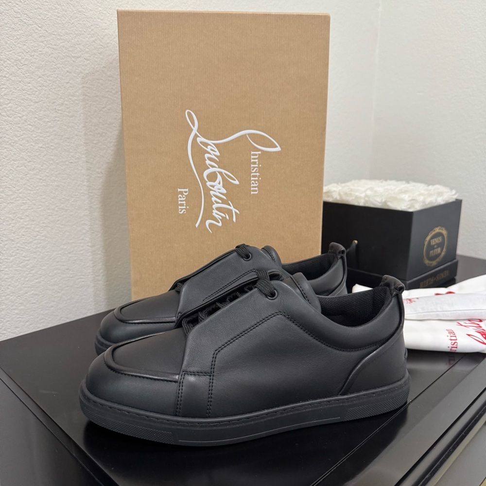 Christian Louboutin Jimmy Adolon Black Leather 41